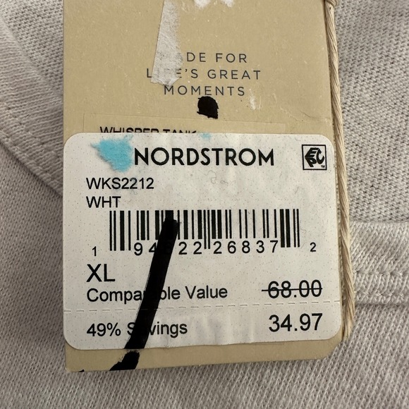 Faherty Women's White Loose Fit Tank Top Size XL - Picture 5 of 7